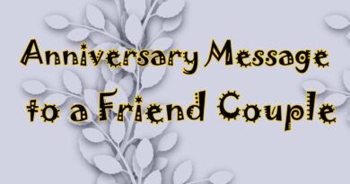 Anniversary Message to a Friend Couple