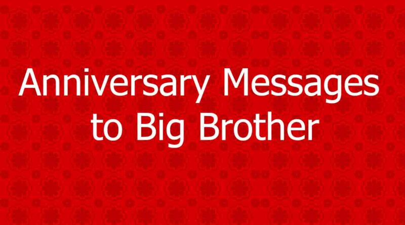 Anniversary Messages to Big Brother