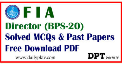 FIA Director (BPS-20) Solved MCQs & Past Papers PDF