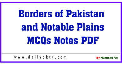 Borders-of-Pakistan-and-Notable-Plains-MCQs-Notes