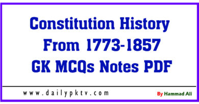 Constitution-History-From-1773-1857-GK-MCQs-Notes-PDF