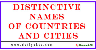 Distinctive Names of Countries and Cities