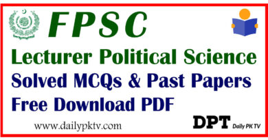 FPSC Lecturer Political Science