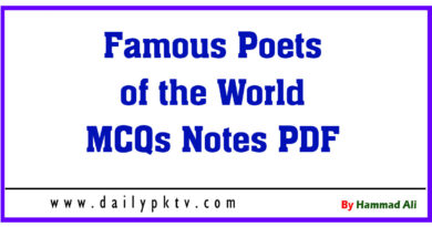 Famous-Poets-of-the-World-MCQs-Notes-PDF