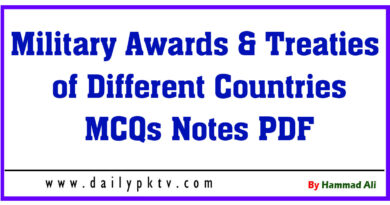 Military-Awards-Treaties-of-Different-Countries-MCQs-Notes-PDF