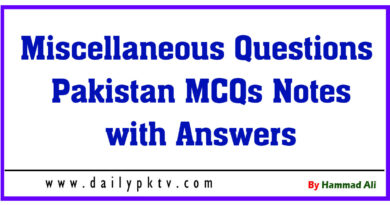 Miscellaneous-Questions-Pakistan-MCQs-Notes-with-Answers
