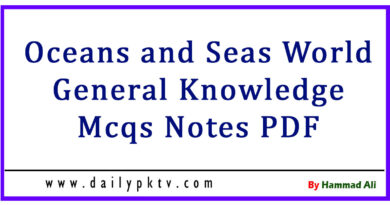 Oceans-and-Seas-World-General-Knowledge-Mcqs-Notes-PDF