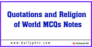 Quotations-and-Religion-of-World-MCQs-Notes