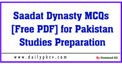 Saadat-Dynasty-MCQs-Free-PDF-for-Pakistan-Studies-Preparation