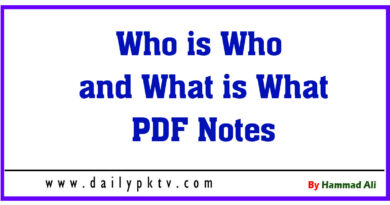Who is Who and What is What PDF Notes