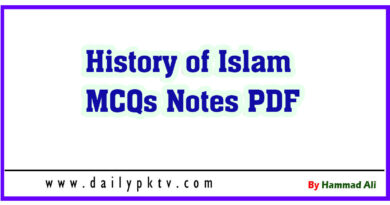 History of Islam MCQs Notes PDF