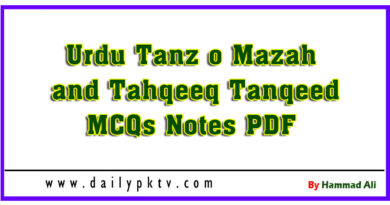 Urdu Tanz o Mazah and Tahqeeq Tanqeed