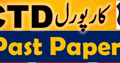 CTD Punjab Police Past Papers