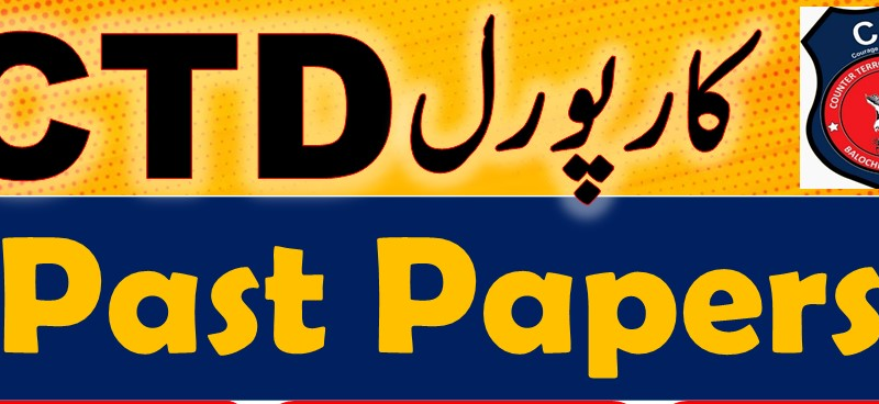 CTD Punjab Police Past Papers