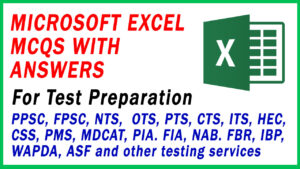 Microsoft Excel Mcqs with Answers